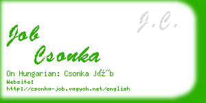 job csonka business card
